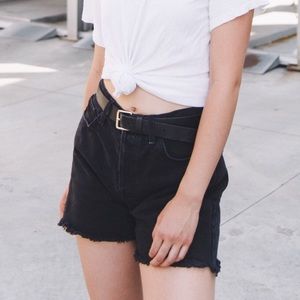 brandy melville black denim shorts
